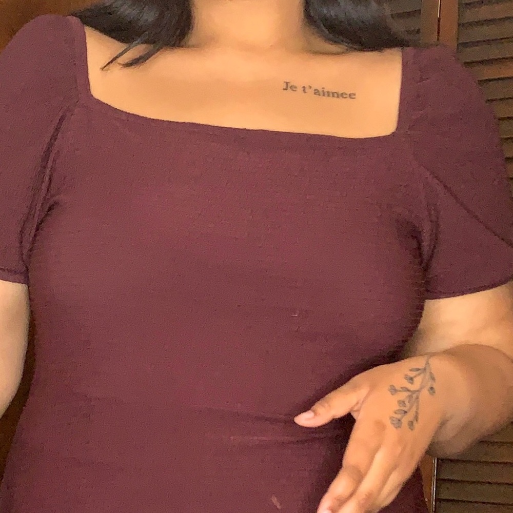 Maroon skater dress